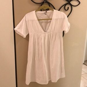 White ASOS T-shirt dress